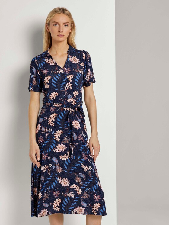 Wickelkleid mit Blumenmuster - Frauen - navy floral design Wickelkleid mit Blumenmuster - Frauen - navy floral design - 1 - TOM TAILOR