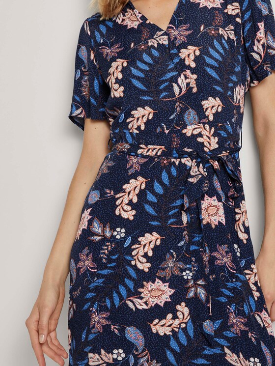 Wickelkleid mit Blumenmuster - Frauen - navy floral design Wickelkleid mit Blumenmuster - Frauen - navy floral design - 10 - TOM TAILOR