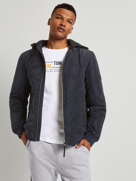 Gesteppte Bomberjacke mit Kapuze - Männer - Sky Captain Blue Gesteppte Bomberjacke mit Kapuze - Männer - Sky Captain Blue - 5 - TOM TAILOR Denim