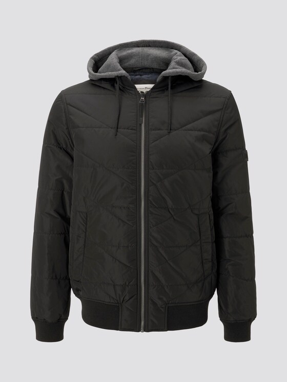 Gesteppte Bomberjacke mit Kapuze - Männer - Black Gesteppte Bomberjacke mit Kapuze - Männer - Black - 7 - TOM TAILOR Denim