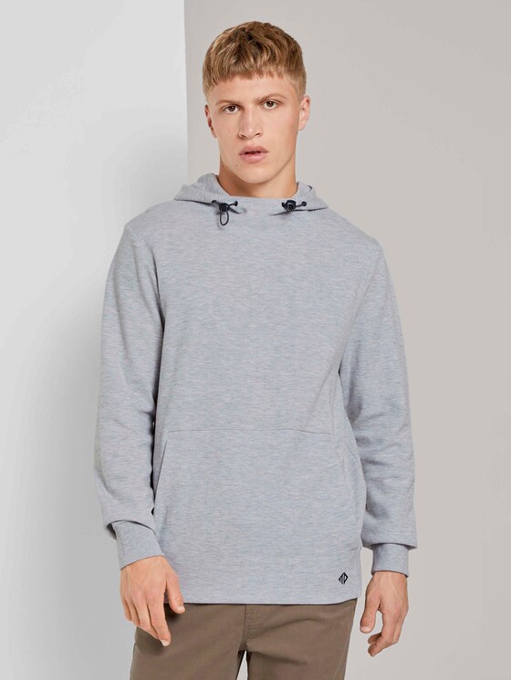 Moderner Jersey-Hoodie - Männer - Light Stone Grey Melange Moderner Jersey-Hoodie - Männer - Light Stone Grey Melange - 1 - TOM TAILOR Denim