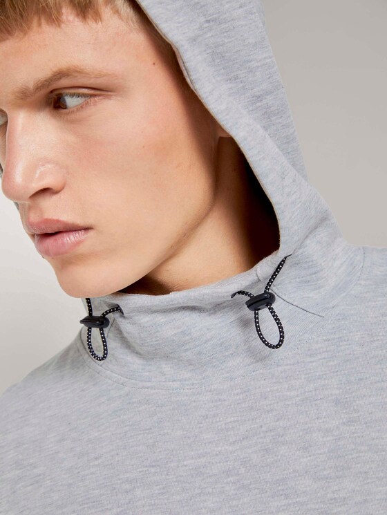 Moderner Jersey-Hoodie - Männer - Light Stone Grey Melange Moderner Jersey-Hoodie - Männer - Light Stone Grey Melange - 9 - TOM TAILOR Denim
