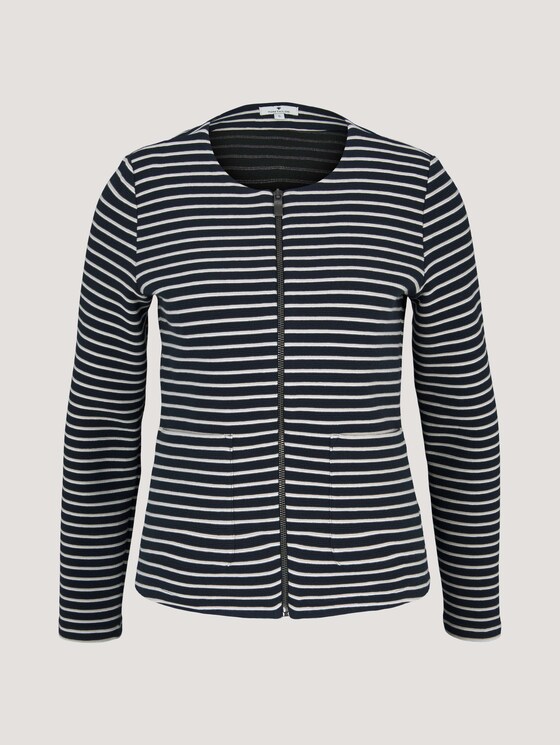 Gestreifter Blazer mit Struktur - Frauen - navy ottoman stripe Gestreifter Blazer mit Struktur - Frauen - navy ottoman stripe - 7 - TOM TAILOR