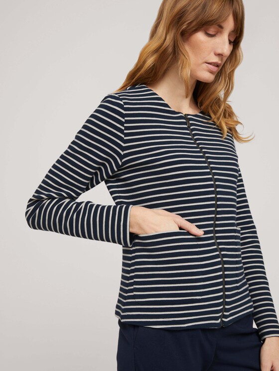 Gestreifter Blazer mit Struktur - Frauen - navy ottoman stripe Gestreifter Blazer mit Struktur - Frauen - navy ottoman stripe - 9 - TOM TAILOR