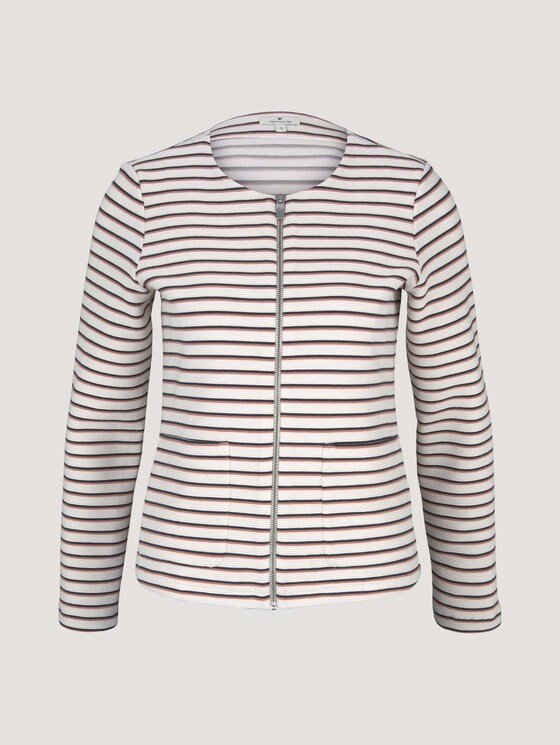 Gestreifter Blazer mit Struktur - Frauen - offwhite ottoman stripe Gestreifter Blazer mit Struktur - Frauen - offwhite ottoman stripe - 7 - TOM TAILOR