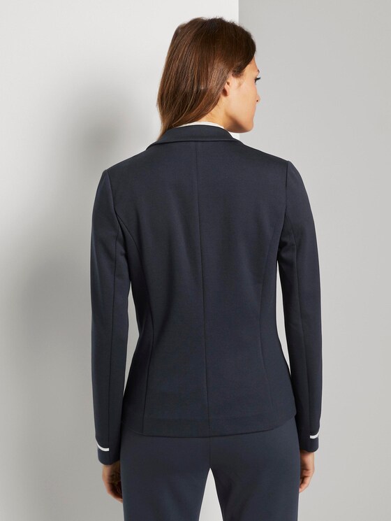 Jersey Blazer mit Ripp-Einsätzen - Frauen - Sky Captain Blue Jersey Blazer mit Ripp-Einsätzen - Frauen - Sky Captain Blue - 2 - TOM TAILOR