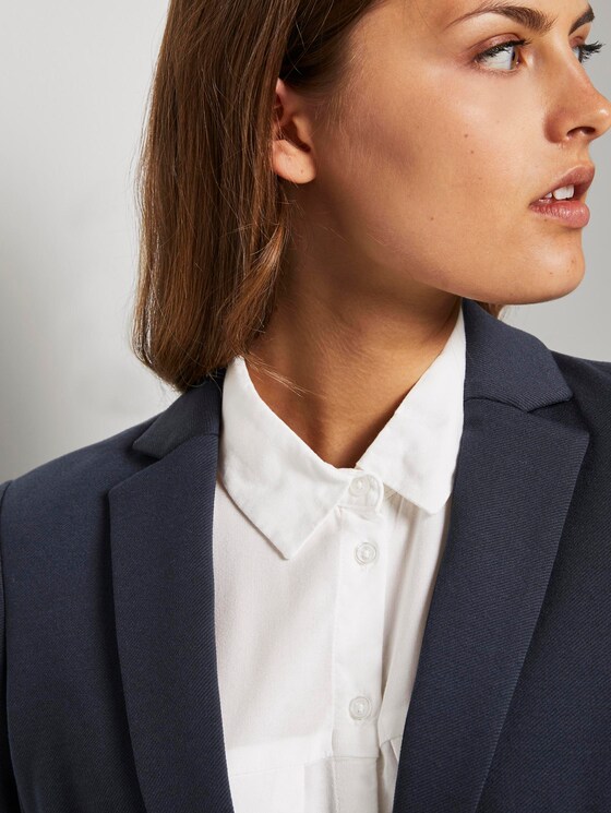 Jersey Blazer mit Ripp-Einsätzen - Frauen - Sky Captain Blue Jersey Blazer mit Ripp-Einsätzen - Frauen - Sky Captain Blue - 9 - TOM TAILOR