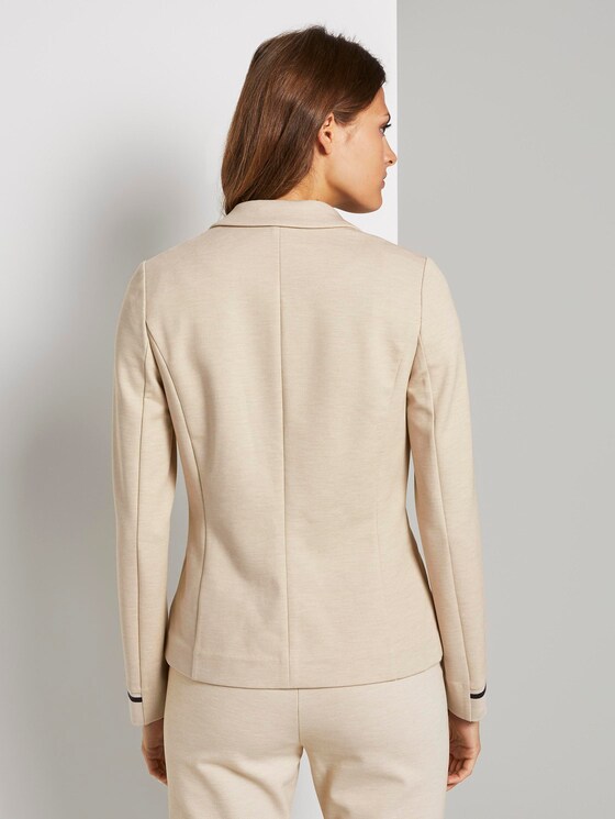 Jersey Blazer mit Ripp-Einsätzen - Frauen - cloud grey melange Jersey Blazer mit Ripp-Einsätzen - Frauen - cloud grey melange - 2 - TOM TAILOR