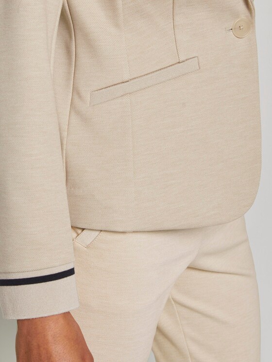 Jersey Blazer mit Ripp-Einsätzen - Frauen - cloud grey melange Jersey Blazer mit Ripp-Einsätzen - Frauen - cloud grey melange - 9 - TOM TAILOR