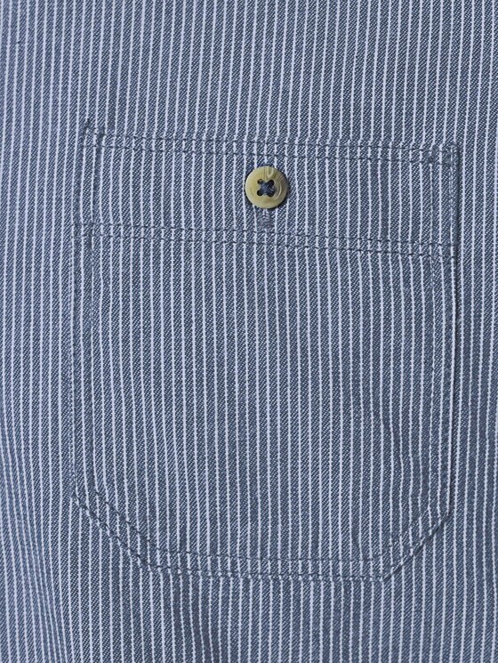 Striped shirt with a chest pocket - Men - blue with white thin stripe Striped shirt with a chest pocket - Men - blue with white thin stripe - 9 - TOM TAILOR