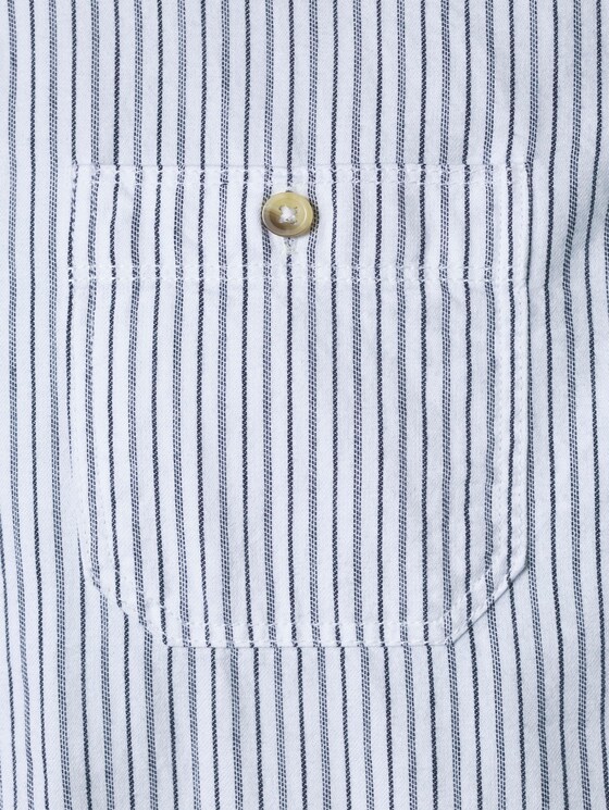 Gestreiftes Hemd mit Brusttasche - Männer - white base navy stripes Gestreiftes Hemd mit Brusttasche - Männer - white base navy stripes - 9 - TOM TAILOR