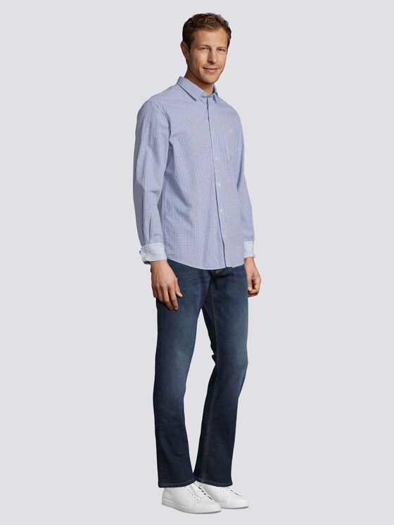 Fein Kariertes Hemd mit Brusttasche - Männer - light blue fil a fil vichy Fein Kariertes Hemd mit Brusttasche - Männer - light blue fil a fil vichy - 3 - TOM TAILOR