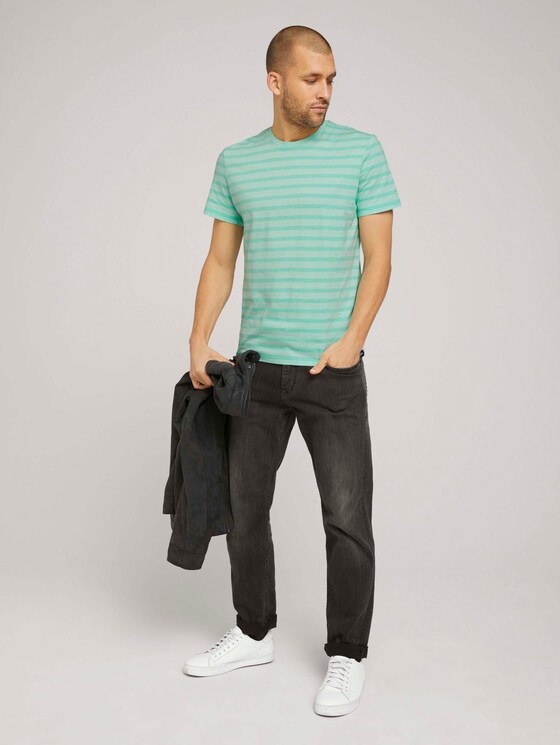 gestreiftes T-Shirt - Männer - lucite green fine stripe gestreiftes T-Shirt - Männer - lucite green fine stripe - 3 - TOM TAILOR