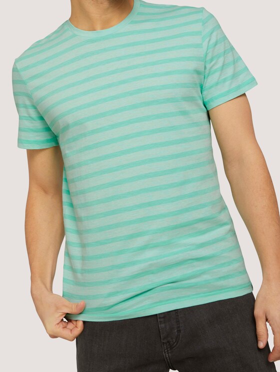 gestreiftes T-Shirt - Männer - lucite green fine stripe gestreiftes T-Shirt - Männer - lucite green fine stripe - 9 - TOM TAILOR