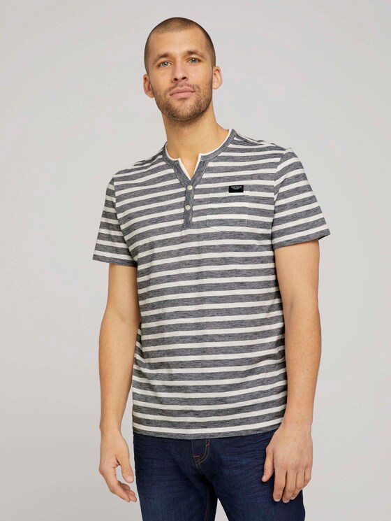 gestreiftes T-Shirt - Männer - offwhite navy striped gestreiftes T-Shirt - Männer - offwhite navy striped - 1 - TOM TAILOR
