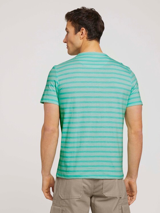 gestreiftes T-Shirt - Männer - lucite green fine stripe gestreiftes T-Shirt - Männer - lucite green fine stripe - 2 - TOM TAILOR