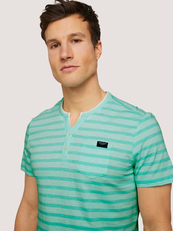 gestreiftes T-Shirt - Männer - lucite green fine stripe gestreiftes T-Shirt - Männer - lucite green fine stripe - 9 - TOM TAILOR