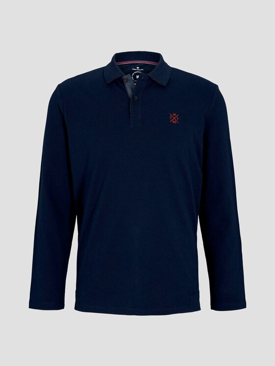 Langarm Poloshirt mit Bio-Baumwolle - Männer - Dark Blue Langarm Poloshirt mit Bio-Baumwolle - Männer - Dark Blue - 7 - TOM TAILOR