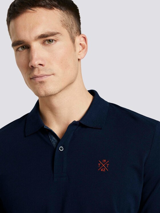 Langarm Poloshirt mit Bio-Baumwolle - Männer - Dark Blue Langarm Poloshirt mit Bio-Baumwolle - Männer - Dark Blue - 9 - TOM TAILOR