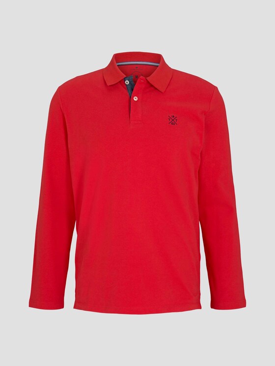 Langarm Poloshirt mit Bio-Baumwolle - Männer - Powerful Red Langarm Poloshirt mit Bio-Baumwolle - Männer - Powerful Red - 7 - TOM TAILOR