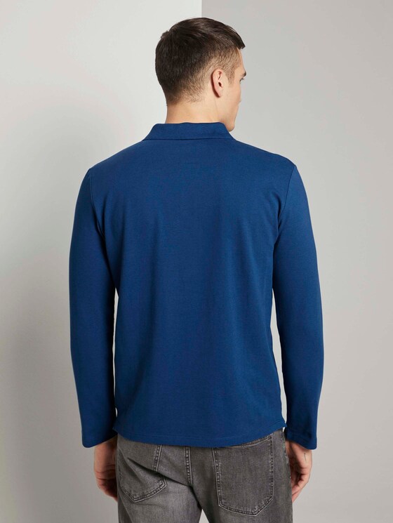 Langarm Poloshirt mit Bio-Baumwolle - Männer - after dark blue Langarm Poloshirt mit Bio-Baumwolle - Männer - after dark blue - 2 - TOM TAILOR