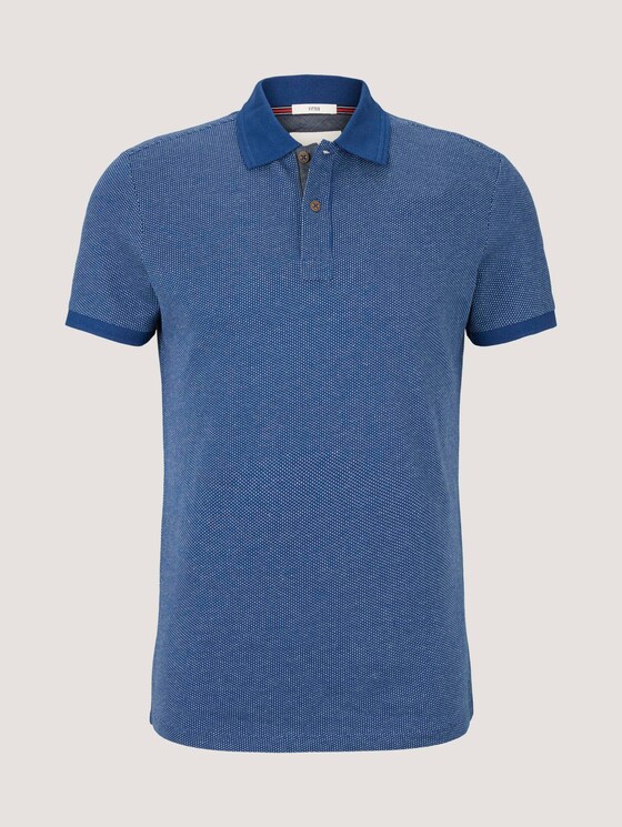 Poloshirt mit Birdseye-Muster - Männer - after dark blue Poloshirt mit Birdseye-Muster - Männer - after dark blue - 7 - TOM TAILOR