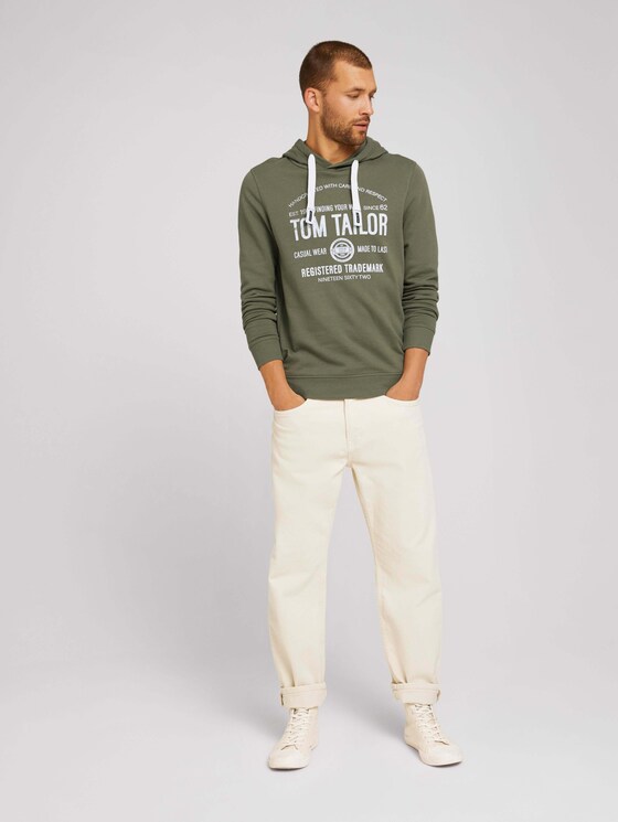 Hoodie mit Logoprint - Männer - Oak Leaf Green Hoodie mit Logoprint - Männer - Oak Leaf Green - 3 - TOM TAILOR