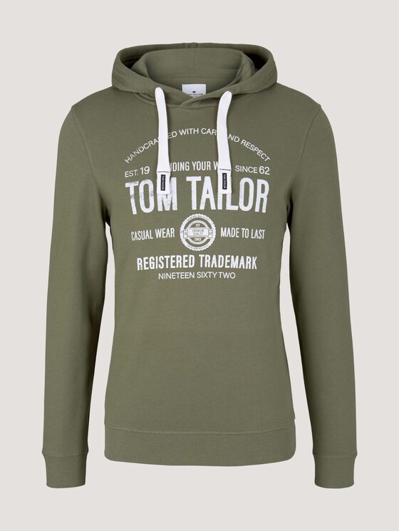 Hoodie mit Logoprint - Männer - Oak Leaf Green Hoodie mit Logoprint - Männer - Oak Leaf Green - 7 - TOM TAILOR