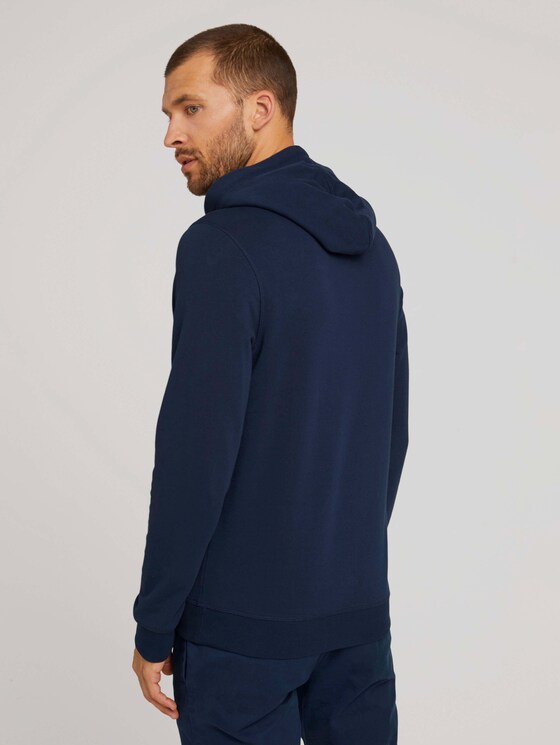 Hoodie mit Logoprint - Männer - Real Navy Blue Hoodie mit Logoprint - Männer - Real Navy Blue - 2 - TOM TAILOR