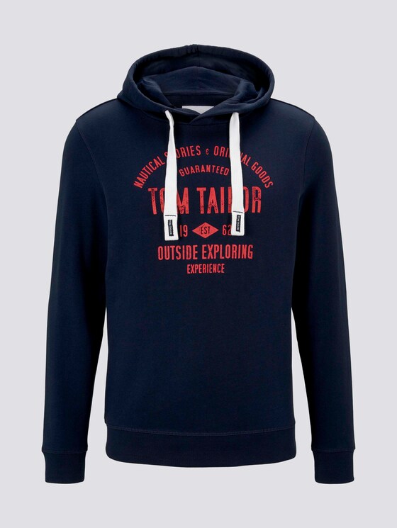 Hoodie mit Logoprint - Männer - Sky Captain Blue Hoodie mit Logoprint - Männer - Sky Captain Blue - 7 - TOM TAILOR