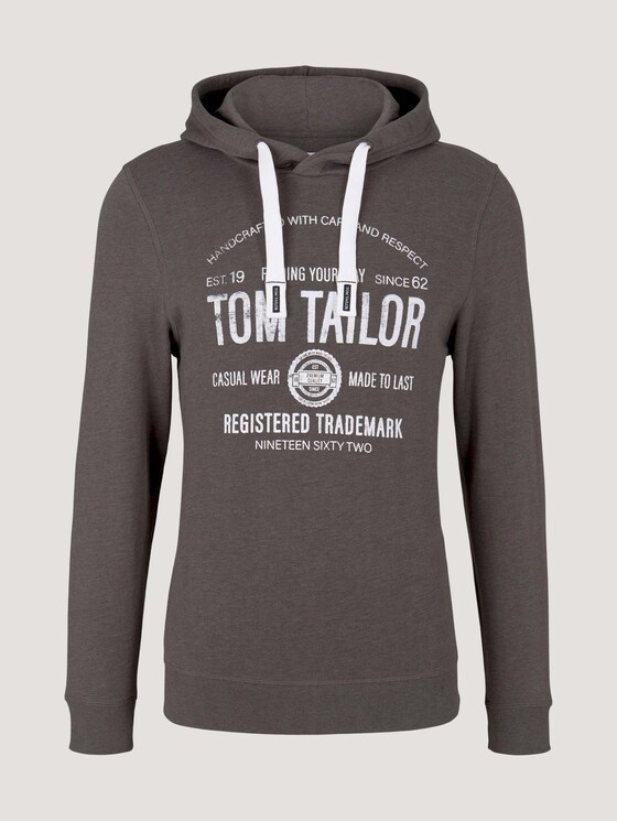 Hoodie mit Logoprint - Männer - Cyber Grey Melange Hoodie mit Logoprint - Männer - Cyber Grey Melange - 7 - TOM TAILOR
