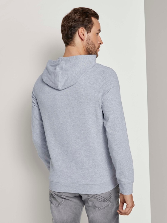 Hoodie mit Logoprint - Männer - Light Stone Grey Melange Hoodie mit Logoprint - Männer - Light Stone Grey Melange - 2 - TOM TAILOR