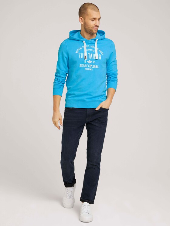 Hoodie mit Logoprint - Männer - aquarius turquoise Hoodie mit Logoprint - Männer - aquarius turquoise - 3 - TOM TAILOR