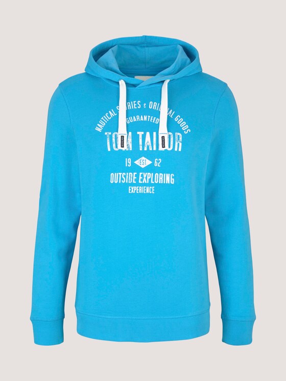 Hoodie mit Logoprint - Männer - aquarius turquoise Hoodie mit Logoprint - Männer - aquarius turquoise - 7 - TOM TAILOR