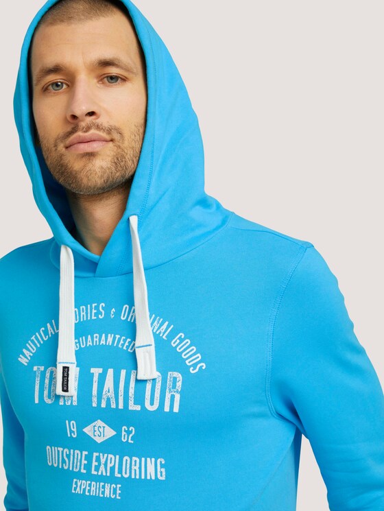 Hoodie mit Logoprint - Männer - aquarius turquoise Hoodie mit Logoprint - Männer - aquarius turquoise - 9 - TOM TAILOR