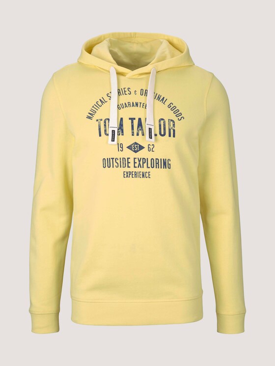 Hoodie mit Logoprint - Männer - pale straw yellow Hoodie mit Logoprint - Männer - pale straw yellow - 7 - TOM TAILOR