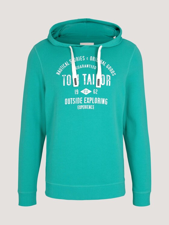 Hoodie mit Logoprint - Männer - dusty aqua Hoodie mit Logoprint - Männer - dusty aqua - 7 - TOM TAILOR