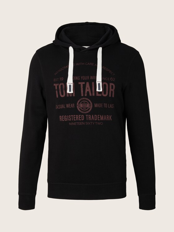 Hoodie mit Logoprint - Männer - Black Hoodie mit Logoprint - Männer - Black - 7 - TOM TAILOR