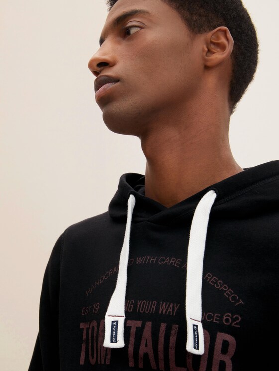 Hoodie mit Logoprint - Männer - Black Hoodie mit Logoprint - Männer - Black - 9 - TOM TAILOR