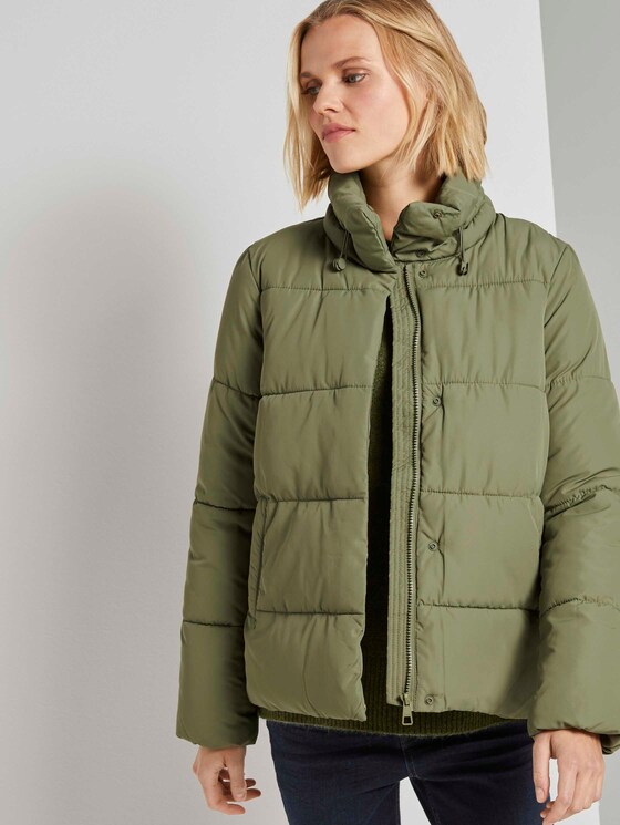 Puffer jas met opstaande kraag - Vrouwen - dull olive green Puffer jas met opstaande kraag - Vrouwen - dull olive green - 5 - TOM TAILOR Denim