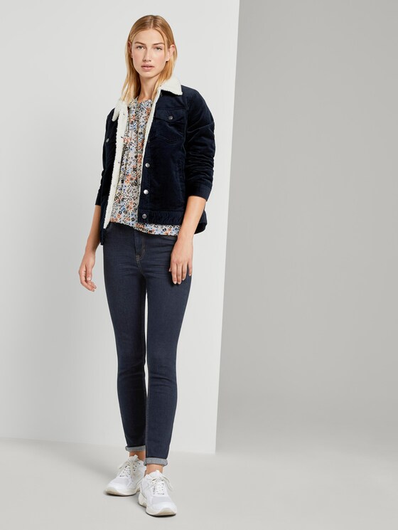 Cordjacke mit Futter und Fellkragen - Frauen - Sky Captain Blue Cordjacke mit Futter und Fellkragen - Frauen - Sky Captain Blue - 3 - TOM TAILOR Denim