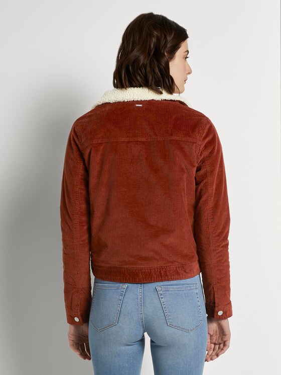 Cordjacke mit Futter und Fellkragen - Frauen - Rust Orange Cordjacke mit Futter und Fellkragen - Frauen - Rust Orange - 2 - TOM TAILOR Denim
