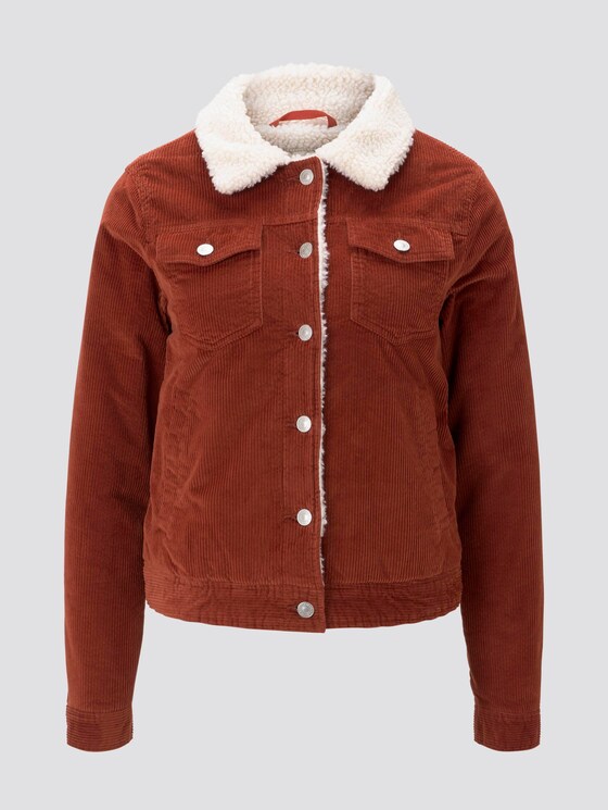 Cordjacke mit Futter und Fellkragen - Frauen - Rust Orange Cordjacke mit Futter und Fellkragen - Frauen - Rust Orange - 7 - TOM TAILOR Denim