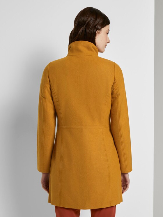 Wollmantel mit Reißverschlusstaschen - Frauen - warm curry yellow Wollmantel mit Reißverschlusstaschen - Frauen - warm curry yellow - 2 - TOM TAILOR Denim