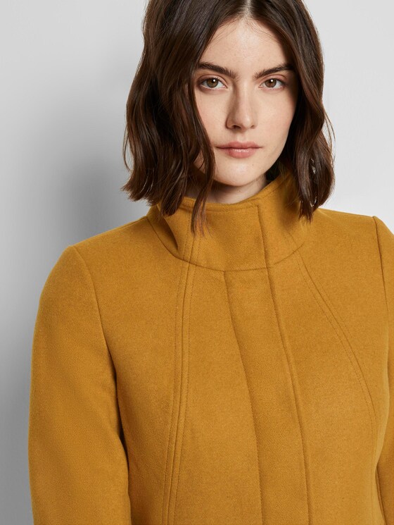 Wollmantel mit Reißverschlusstaschen - Frauen - warm curry yellow Wollmantel mit Reißverschlusstaschen - Frauen - warm curry yellow - 9 - TOM TAILOR Denim
