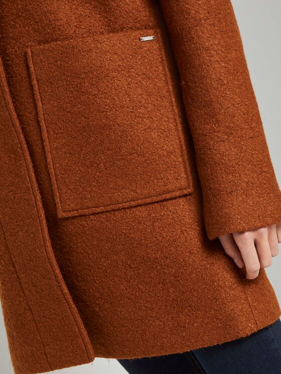 Bouclé-Mantel mit breiter Kapuze - Frauen - burnt hazelnut brown Bouclé-Mantel mit breiter Kapuze - Frauen - burnt hazelnut brown - 10 - TOM TAILOR Denim