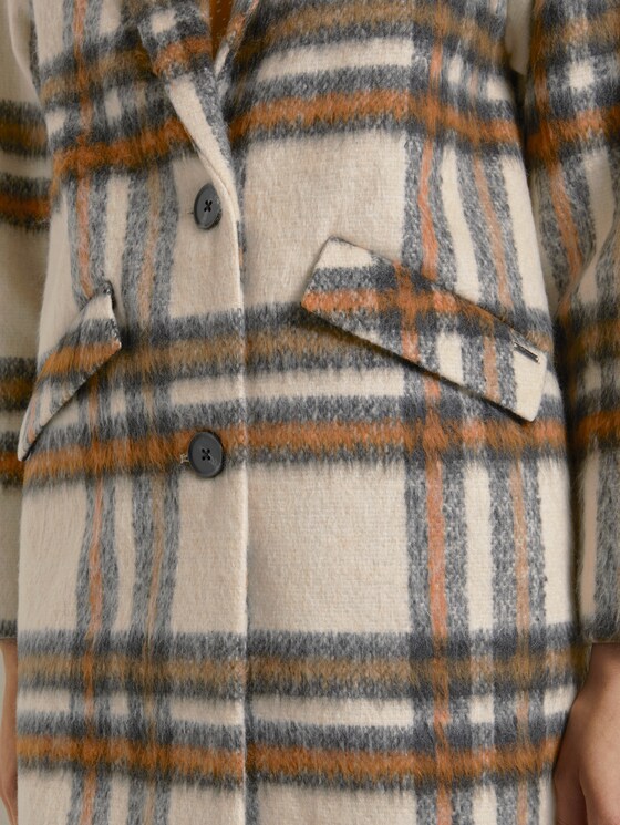Oversized Mantel mit Karomuster - Frauen - creme beige check Oversized Mantel mit Karomuster - Frauen - creme beige check - 9 - TOM TAILOR Denim