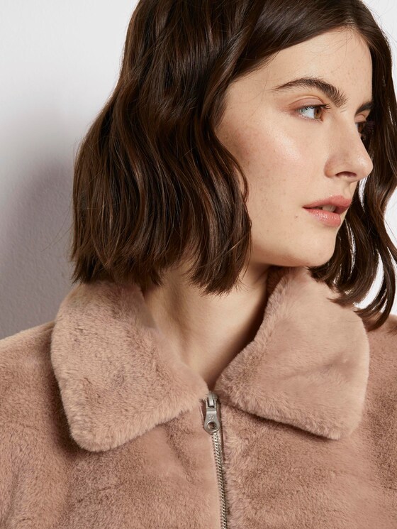 Kurze Kunstfell Jacke - Frauen - rose fake fur Kurze Kunstfell Jacke - Frauen - rose fake fur - 10 - TOM TAILOR Denim