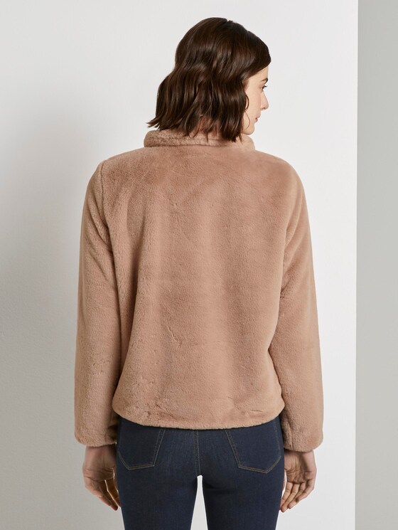 Kurze Kunstfell Jacke - Frauen - rose fake fur Kurze Kunstfell Jacke - Frauen - rose fake fur - 2 - TOM TAILOR Denim