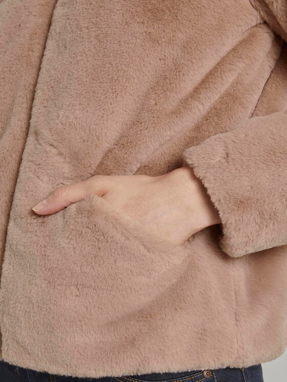 Kurze Kunstfell Jacke - Frauen - rose fake fur Kurze Kunstfell Jacke - Frauen - rose fake fur - 9 - TOM TAILOR Denim